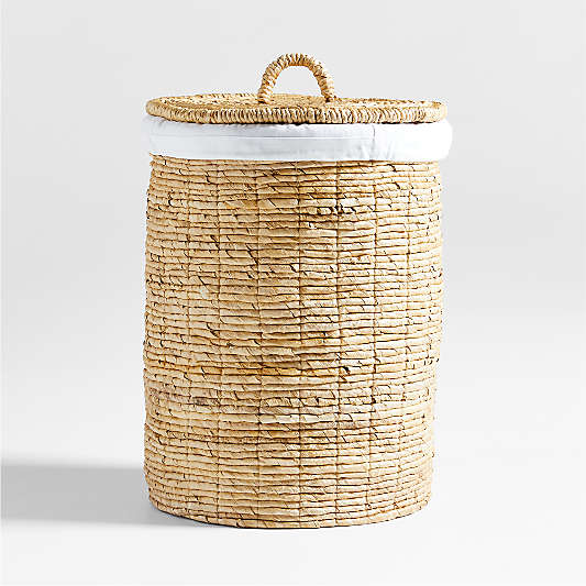Seaton Round Woven Hamper with Liner
