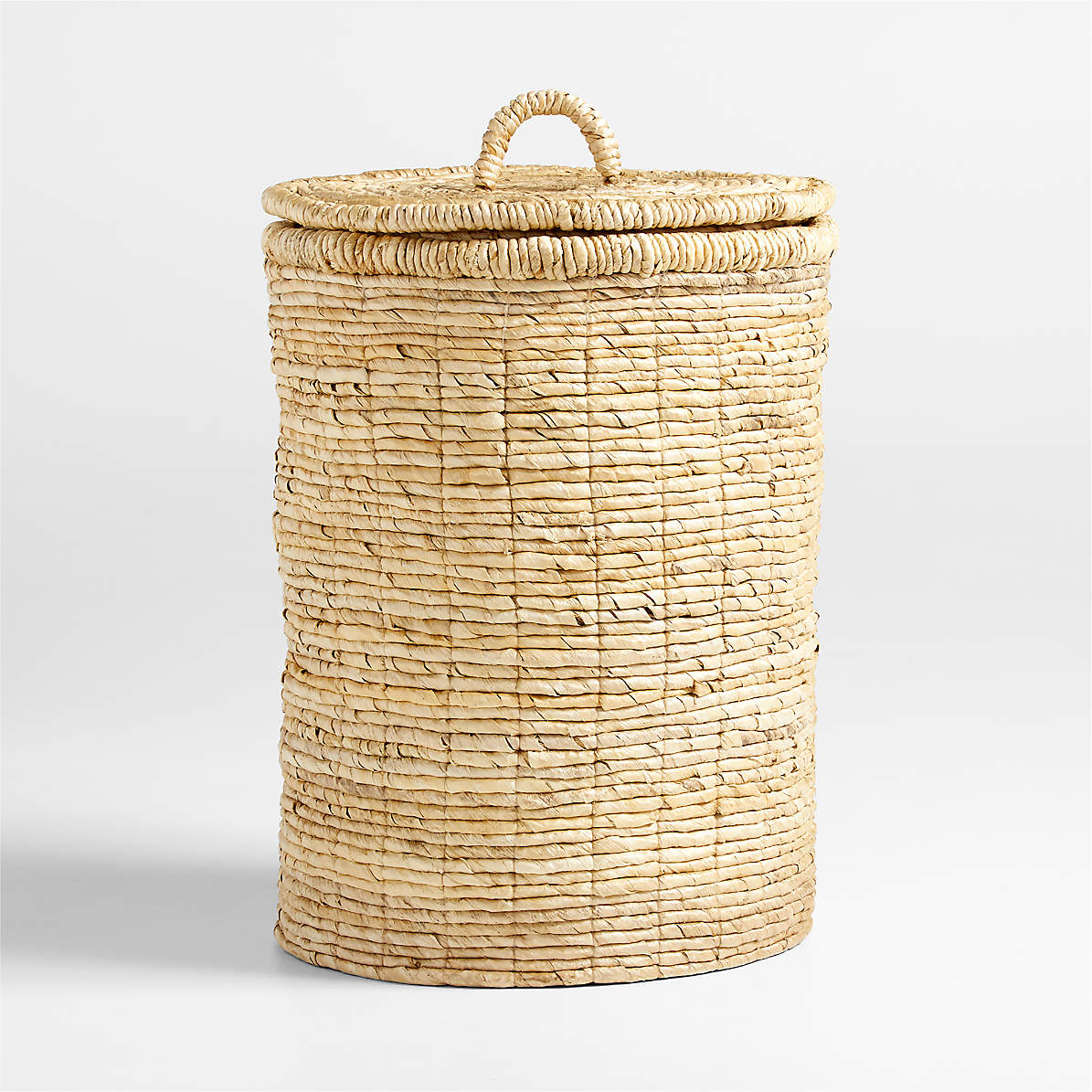 Seaton Small Round Woven Storage Basket with Lid + Reviews