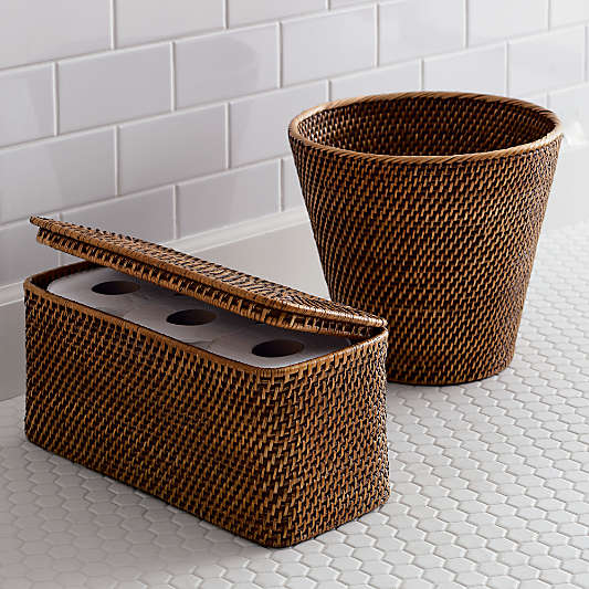 Sedona Honey Tapered Waste Basket/Trash Can