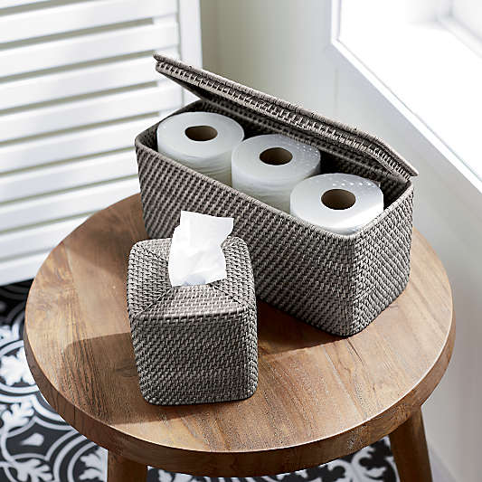 Sedona Grey Square Tissue Box Cover