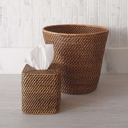 Sedona Honey Tapered Waste Basket/Trash Can