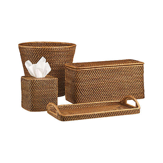 Sedona Honey Tapered Waste Basket/Trash Can