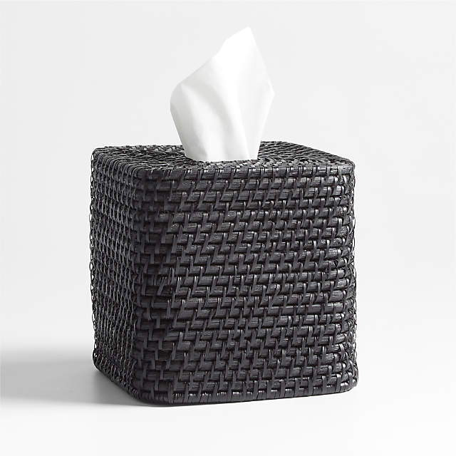 Matte Black 3D Printed Tissue Box Cover