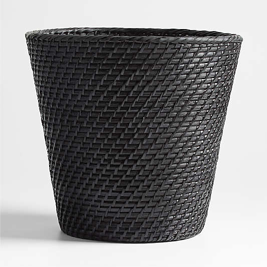 Sedona Black Tapered Waste Basket/Trash Can