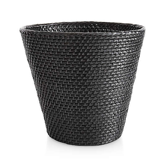 Sedona Black Tapered Waste Basket/Trash Can