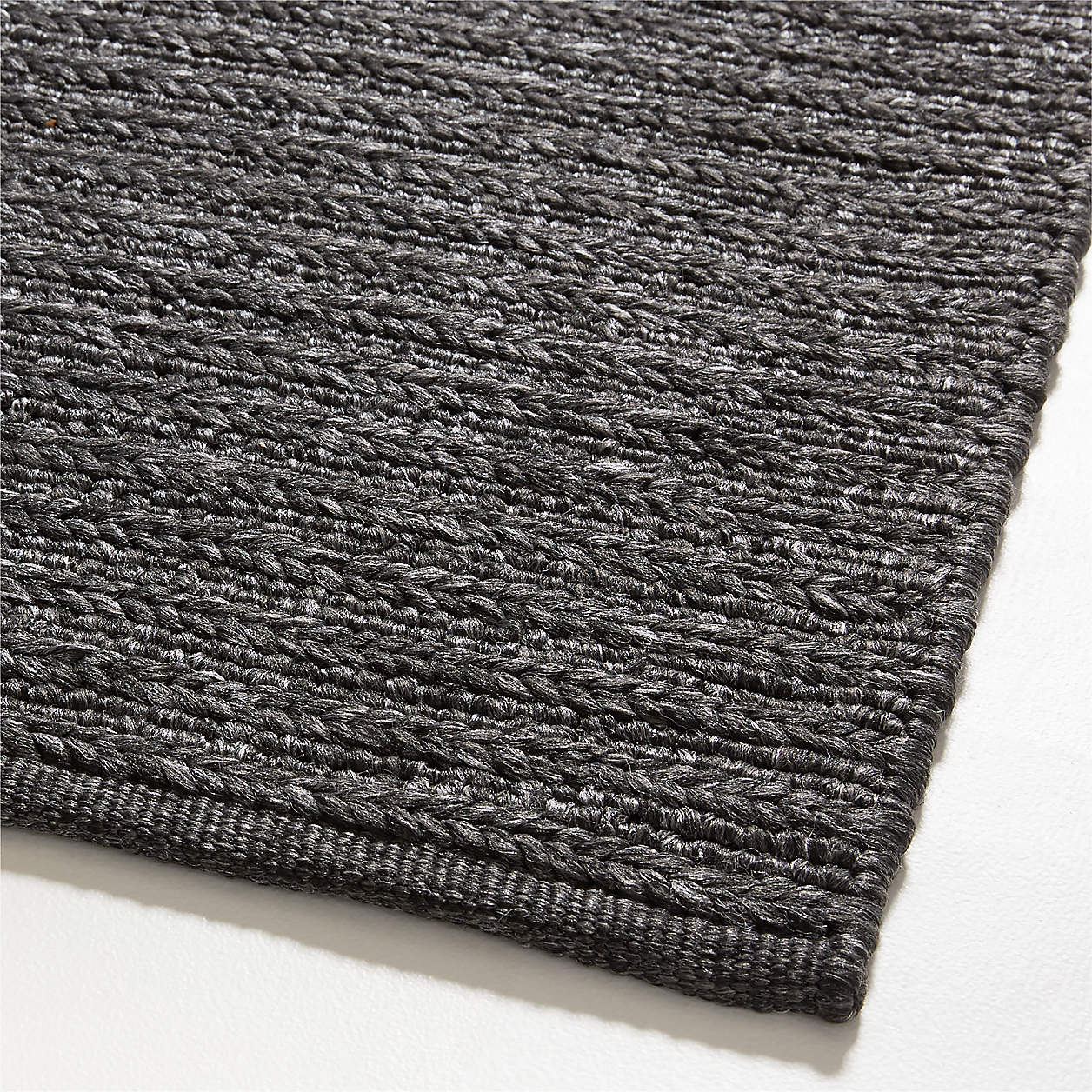 Sedona Performance Indoor/Outdoor Charcoal Grey Rug Swatch 12