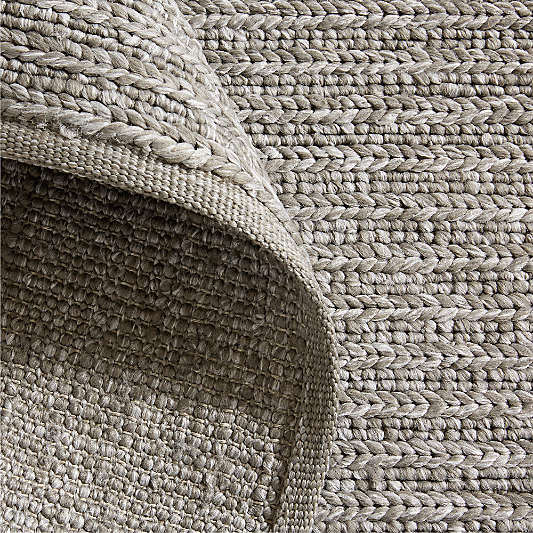 Sedona Performance Hand-Knotted Grey Indoor/Outdoor Rug Swatch 12"x18"