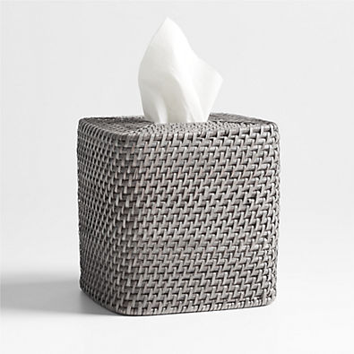 View Sedona Grey Square Tissue Box Cover details