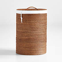 Sedona Honey Hamper with Laundry Bag Liner + Reviews | Crate & Barrel