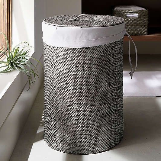 Sedona Grey Hamper with Laundry Bag Liner