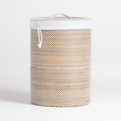 View Sedona White Hamper with Laundry Bag Liner details