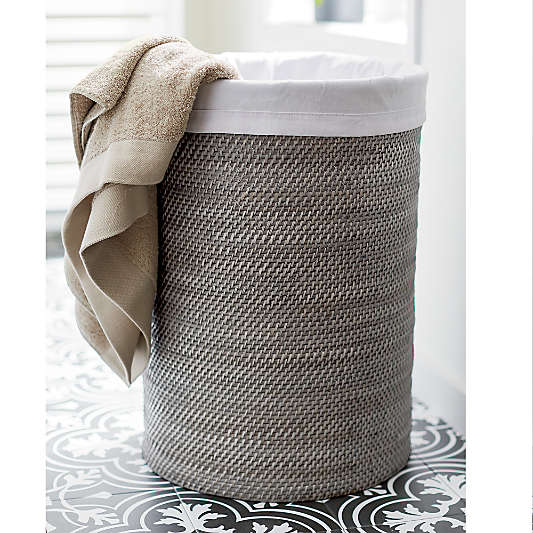 Sedona Grey Hamper with Laundry Bag Liner