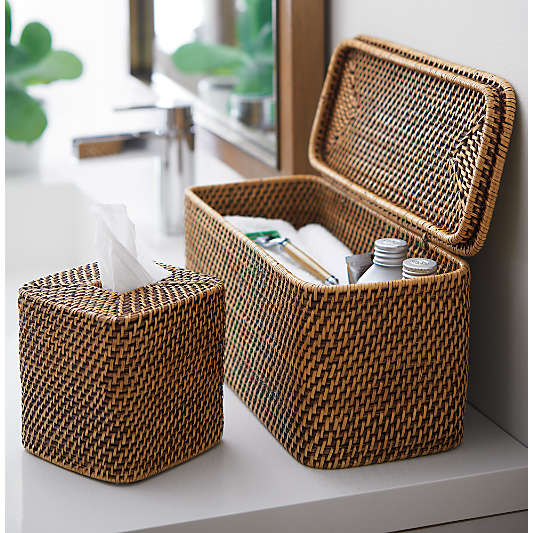 Sedona Honey Square Tissue Box Cover