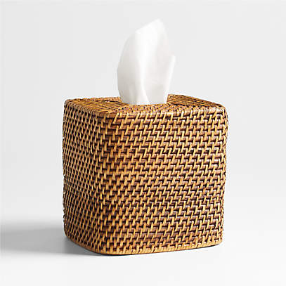 Terug kijken Accommodatie Vloeibaar Sedona Honey Square Tissue Box Cover + Reviews | Crate & Barrel