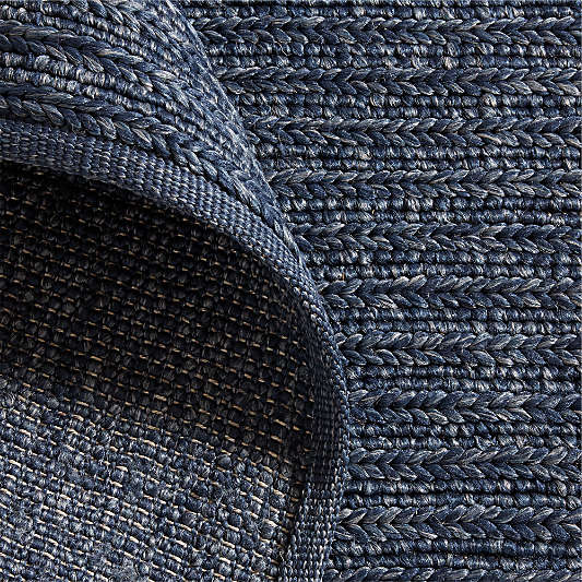 Sedona Performance Hand-Knotted Indoor/Outdoor Navy Blue Area Rug 9'x12'