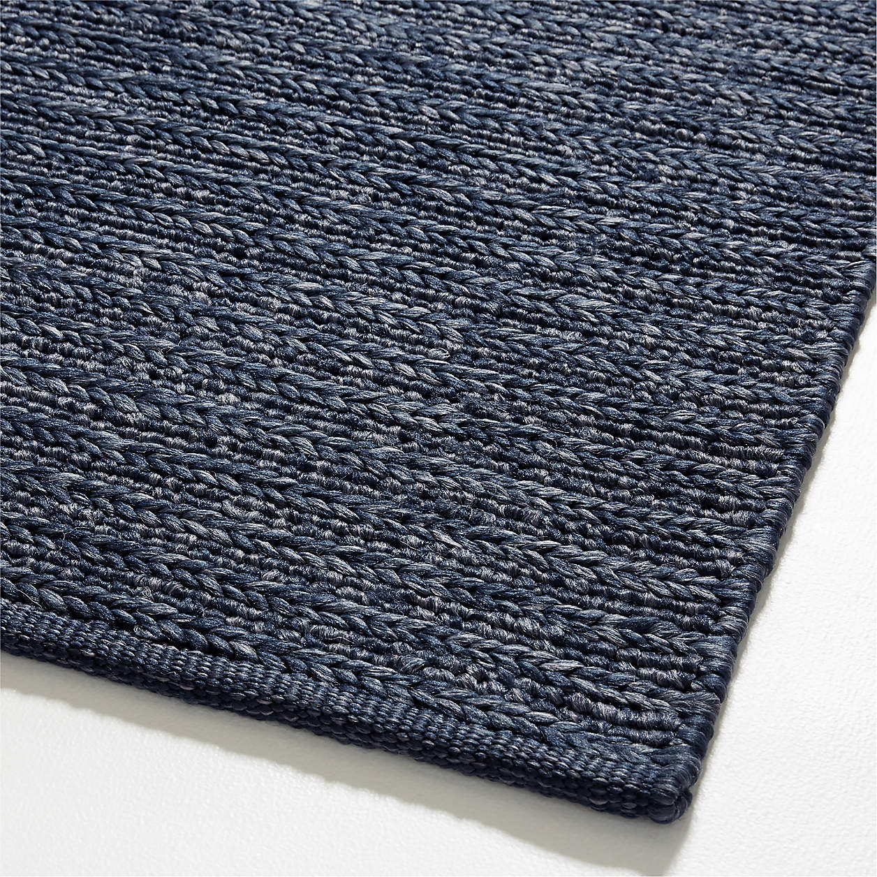 Sedona Performance Indoor/Outdoor Navy Blue Rug Swatch 12"x18" Crate & Barrel