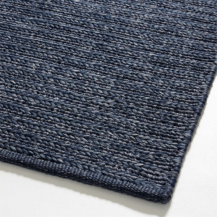 Sedona Performance Indoor/Outdoor Navy Blue Rug Swatch 12