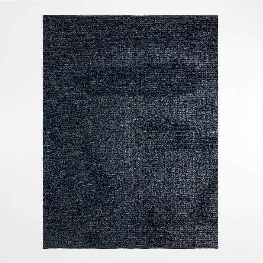 Sedona Performance Indoor/Outdoor Navy Blue Area Rug 6'x9' Crate & Barrel