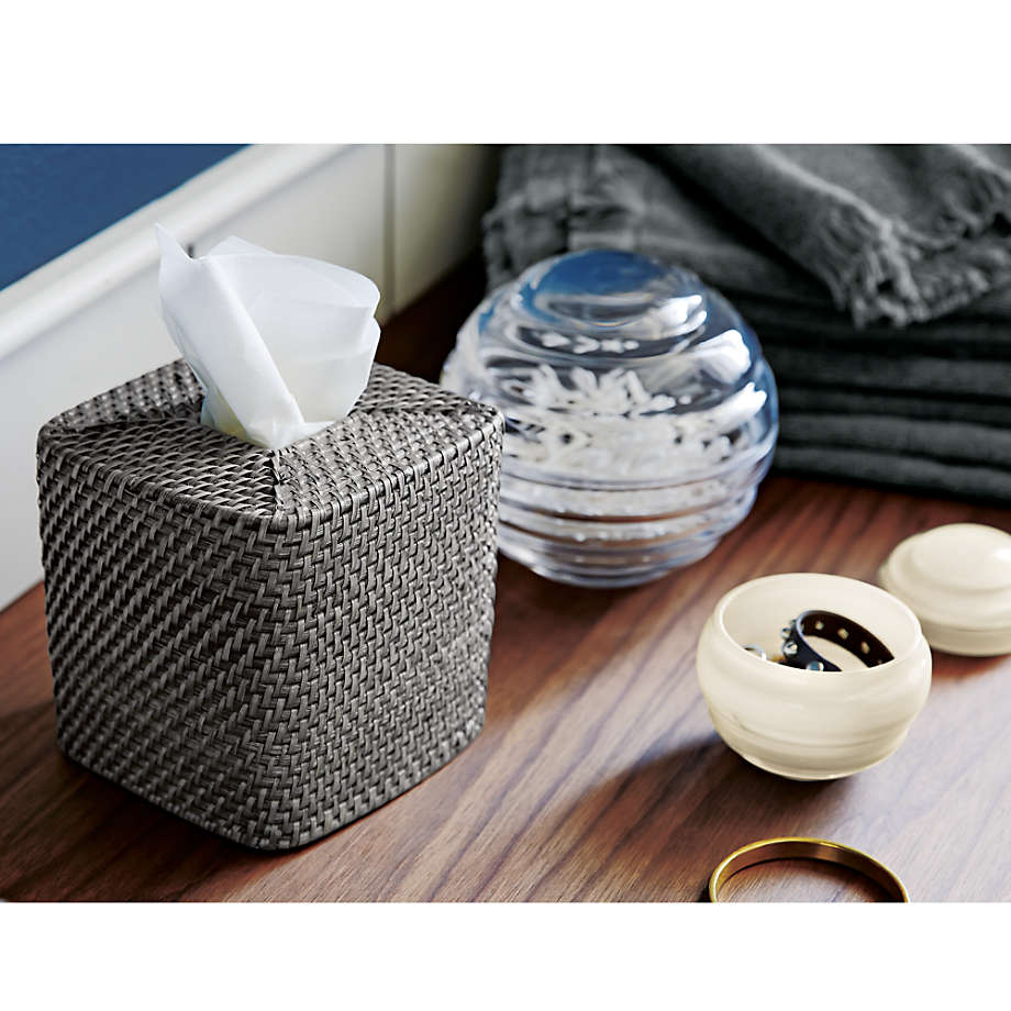 Sedona White Square Tissue Box Cover + Reviews