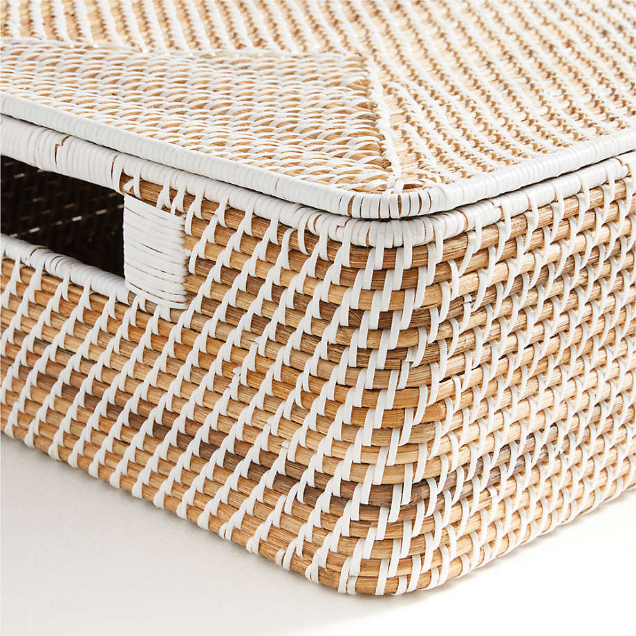 Crate and Barrel Sedona Under Bed Storage Basket - White