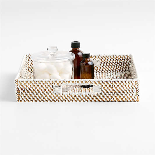 Sedona White Square Tray16"