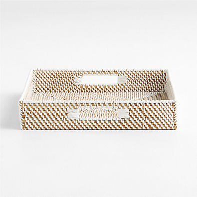 View Sedona White Square Tray16" details