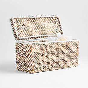 Artifacts Rattan™ Round Tapered Waste Basket with Metal Liner