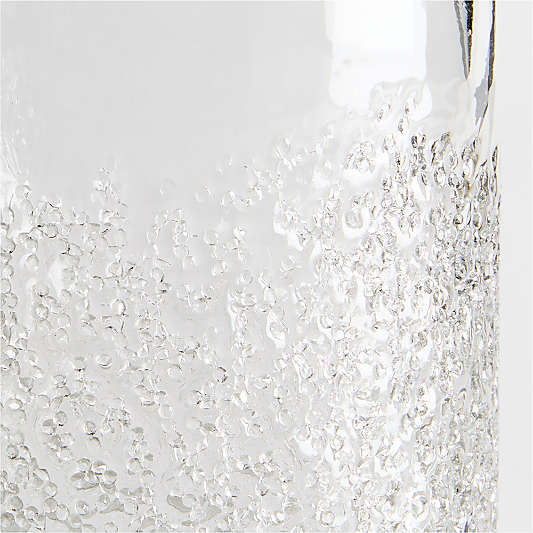 Seeded Textured Glass Hurricane Candle Holders