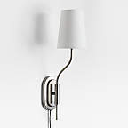 View Seguin Brushed Nickel Single-Light Plug In Wall Sconce - image 6 of 8