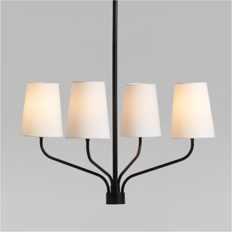 Viewing product image Seguin Small Blackened Steel Chandelier Light - image 1 of 7