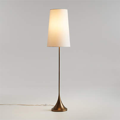 Seguin Brushed Brass Metal Floor Lamp