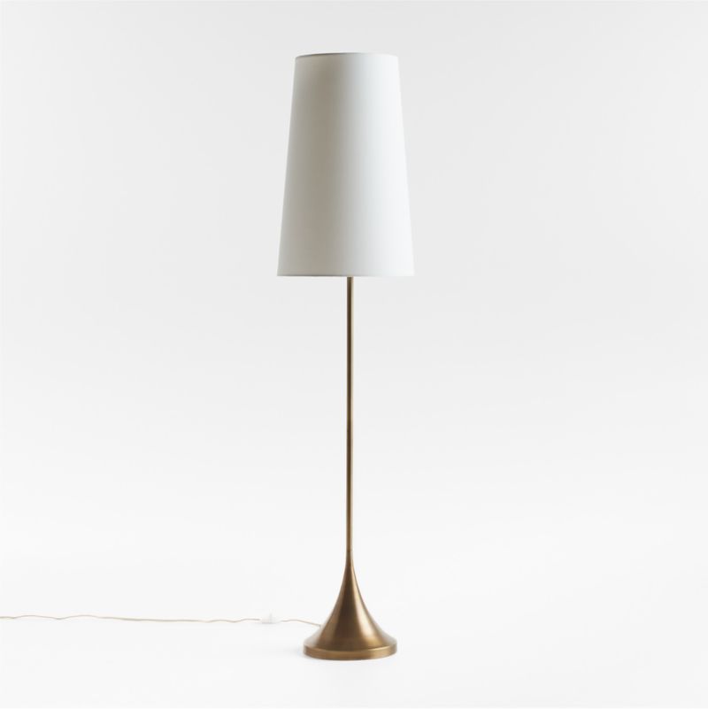 Seguin Brushed Brass Metal Floor Lamp