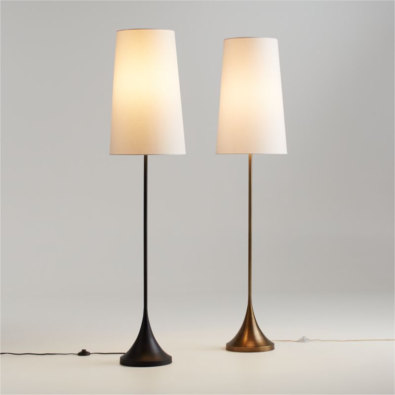 Seguin Brushed Brass Metal Floor Lamp