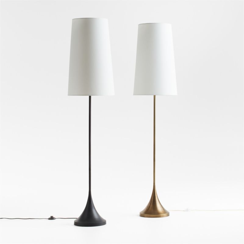 Seguin Brushed Brass Metal Floor Lamp