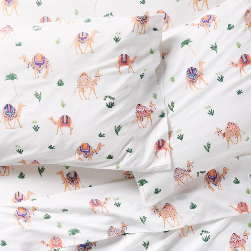 Seher Kids Organic Queen Camel Patterned Sheet Set by John Robshaw