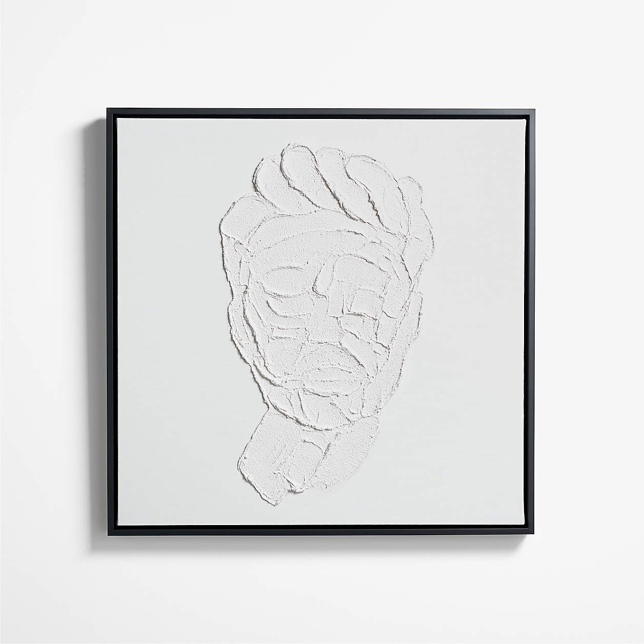 'Self Reflection III' Framed Textured Wall Art Print 31.5"x31.5" by