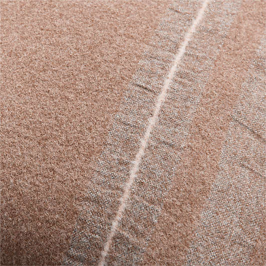 Selma Wool Blend Stripe 23"x23" Carmelo Tan Throw Pillow