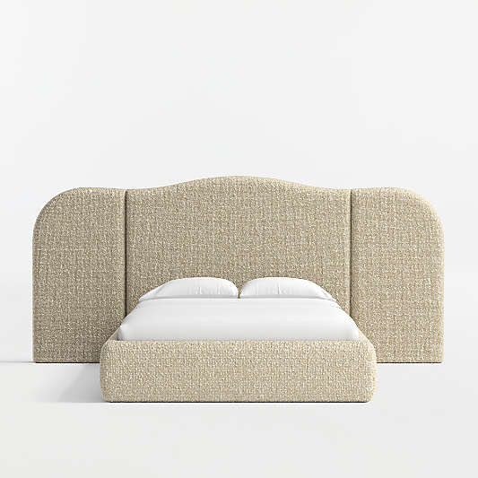 Seraph Upholstered Extended Winged Full Bed