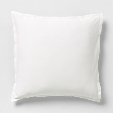 View Serene Washed Organic Cotton Sateen White Euro Bed Pillow Sham details