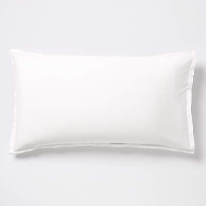Serene Washed Organic Cotton Sateen White King Bed Pillow Sham