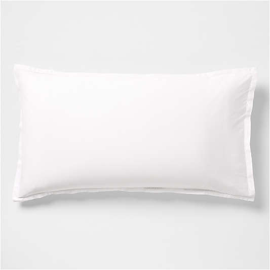 Serene Washed Organic Cotton Sateen White King Bed Pillow Sham