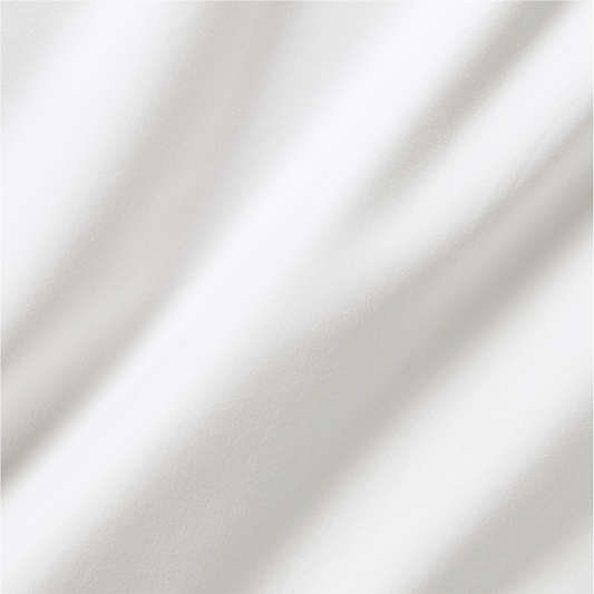 Serene Washed Organic Cotton Sateen White Sheet Set