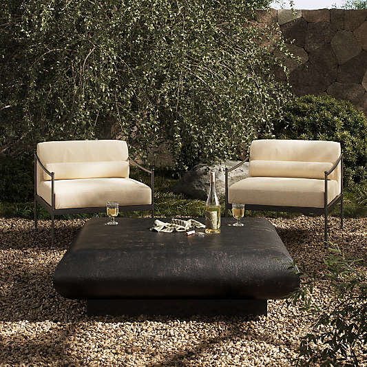 Serenity Distressed Bronze Aluminum Indoor/Outdoor Coffee Table