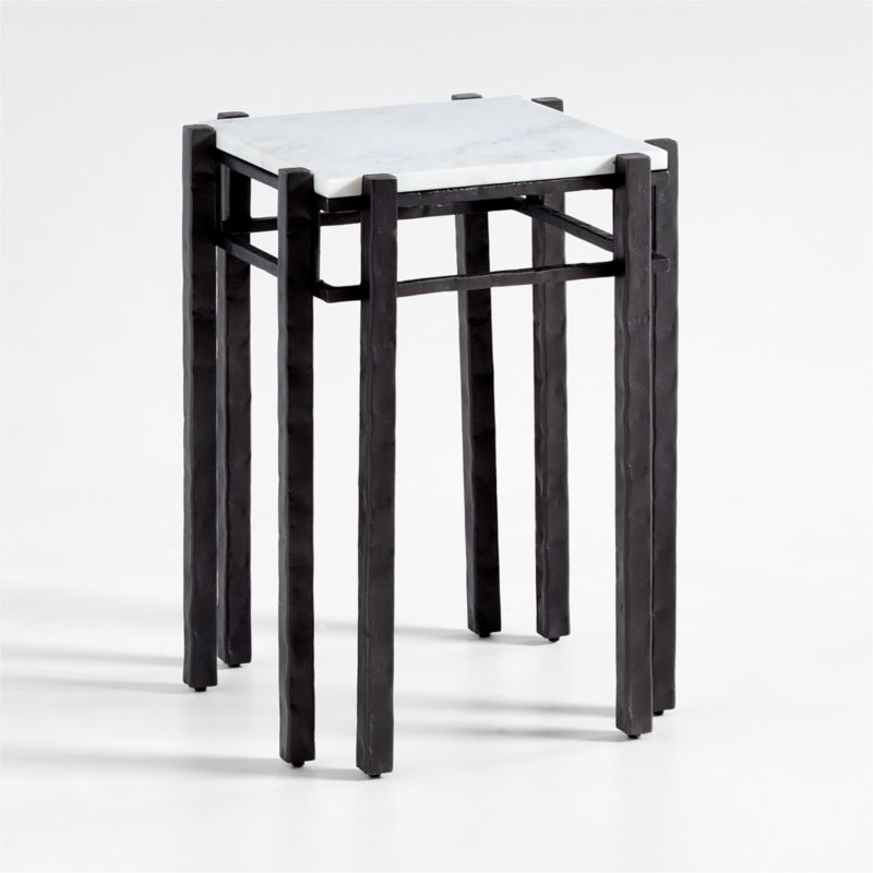 Serra White Marble End Table - image 2 of 5