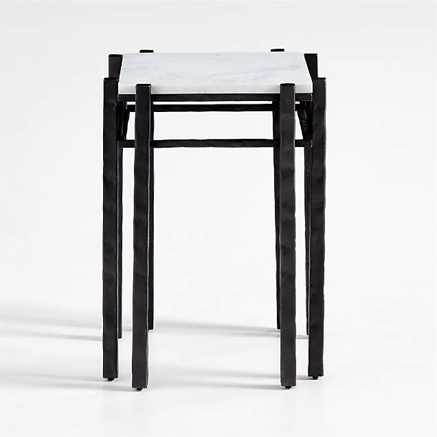 Nero Black Marble Round Accent Table + Reviews Crate & Barrel Canada