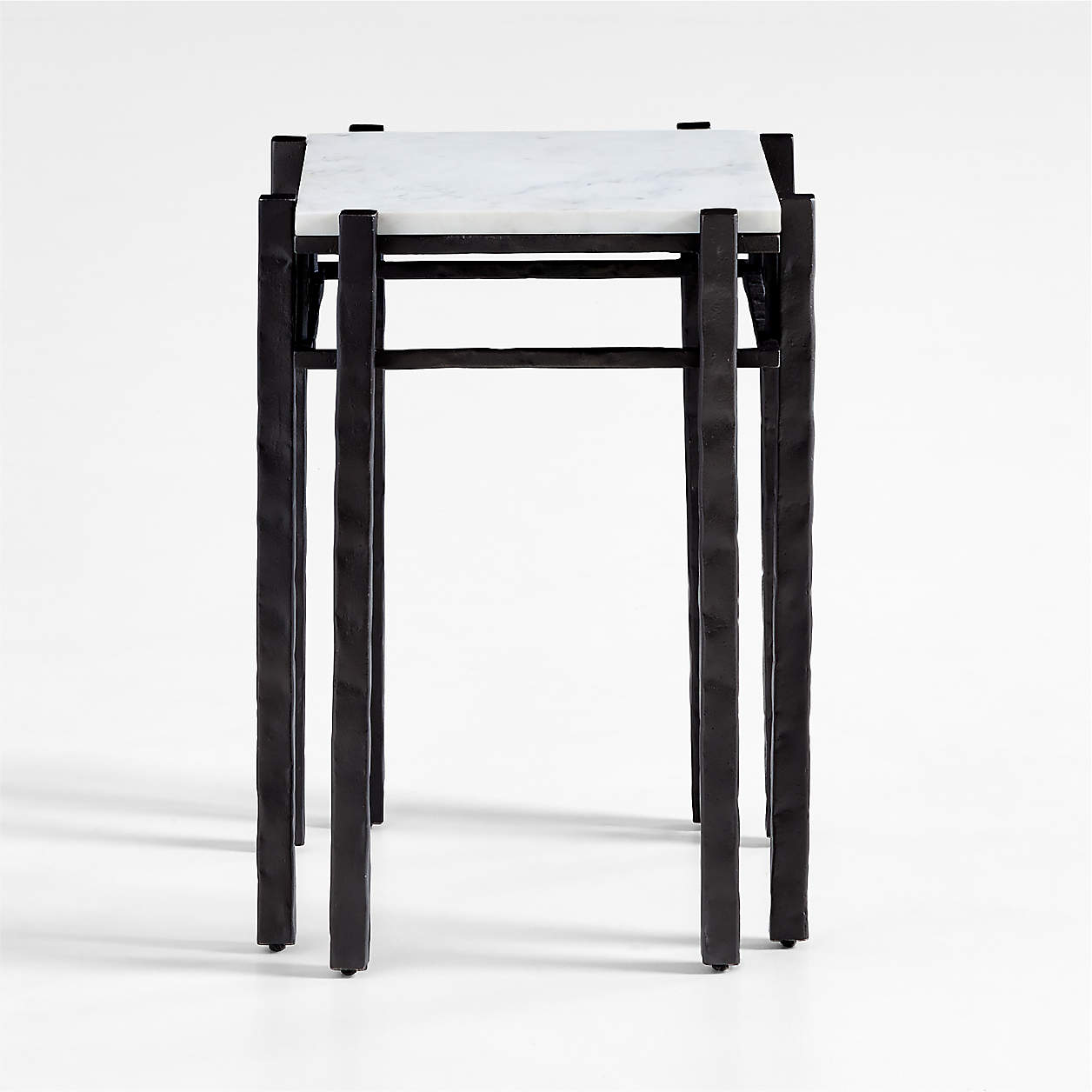 Serra White Marble End Table Crate & Barrel