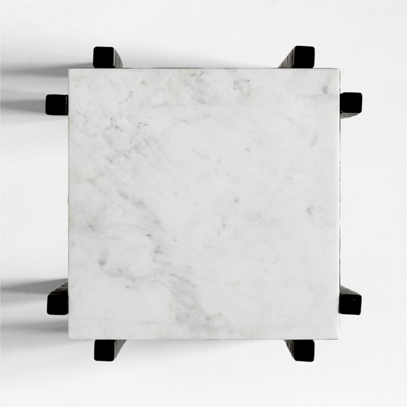 Serra White Marble End Table - image 4 of 5