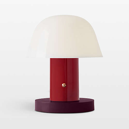 Setago Portable LED Table Lamp Maroon 8.8"