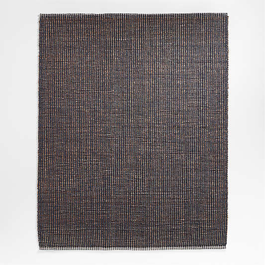 Seville Jute/Wool Blend Striped Black Area Rug