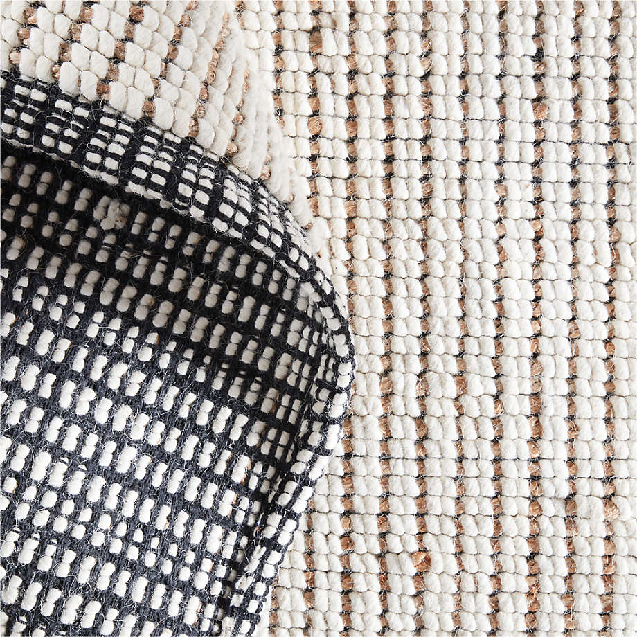 Seville Jute/Wool Blend Striped Area Rug 8'x10